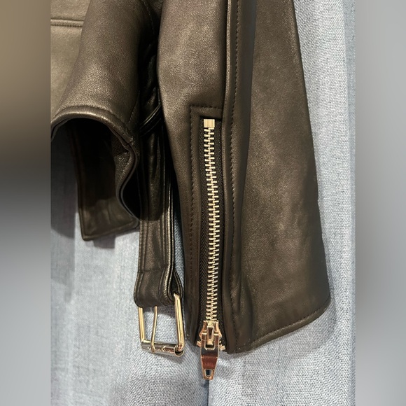 Bebe black bovine Leather Biker Jacket ((please read the description)) - Picture 5 of 16